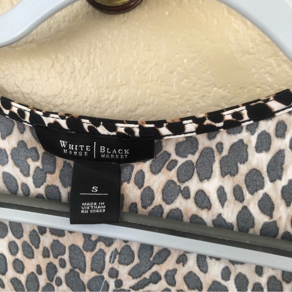 NWT White House Black Market Leopard Lace Trimmed Top Size Small - Picture 5 of 5